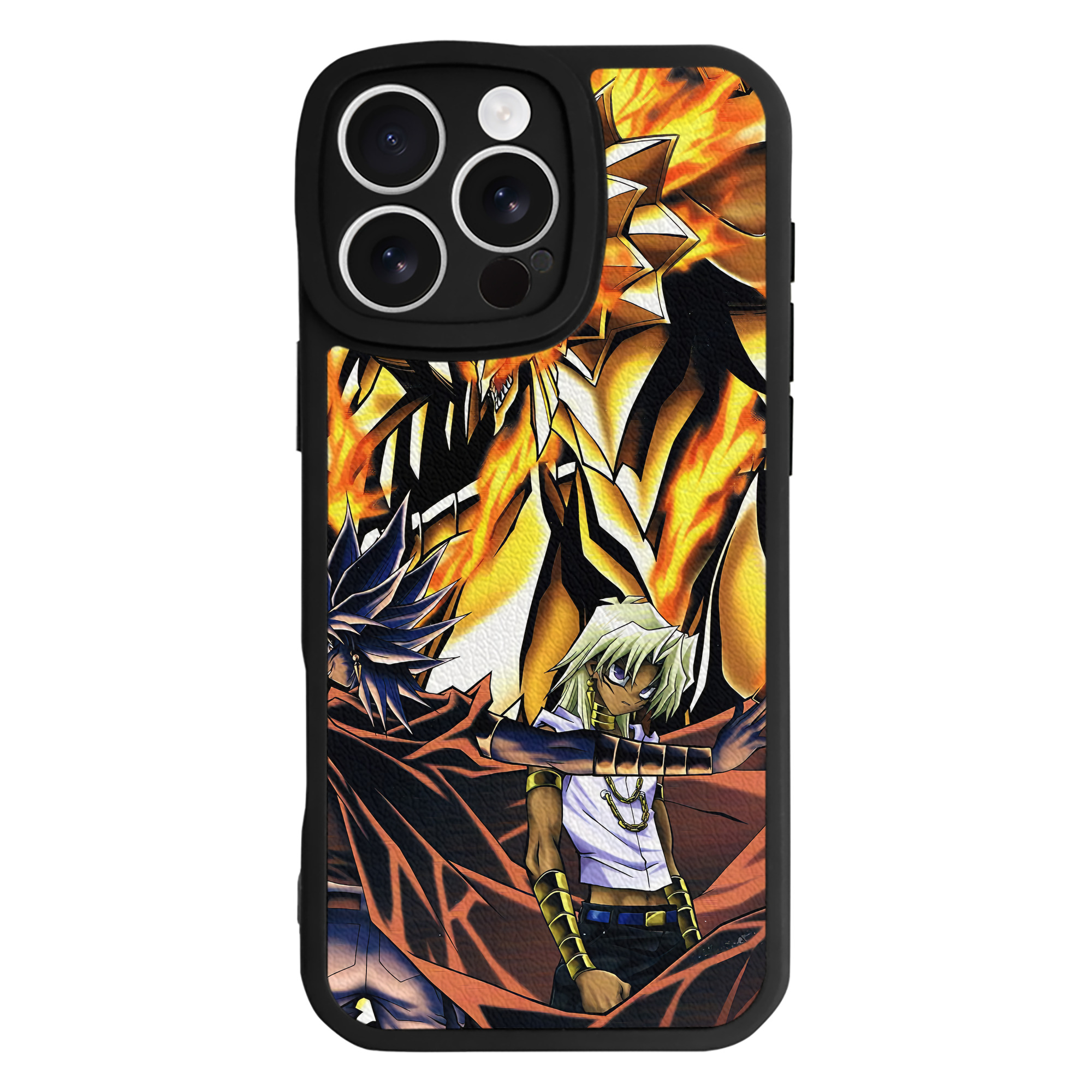 （画像用） 遊☆戯☆王 Yu-Gi-Oh! 【iPhone 16シリーズ対応】シリコンスマホケース（レザー調） 材質：シリコン